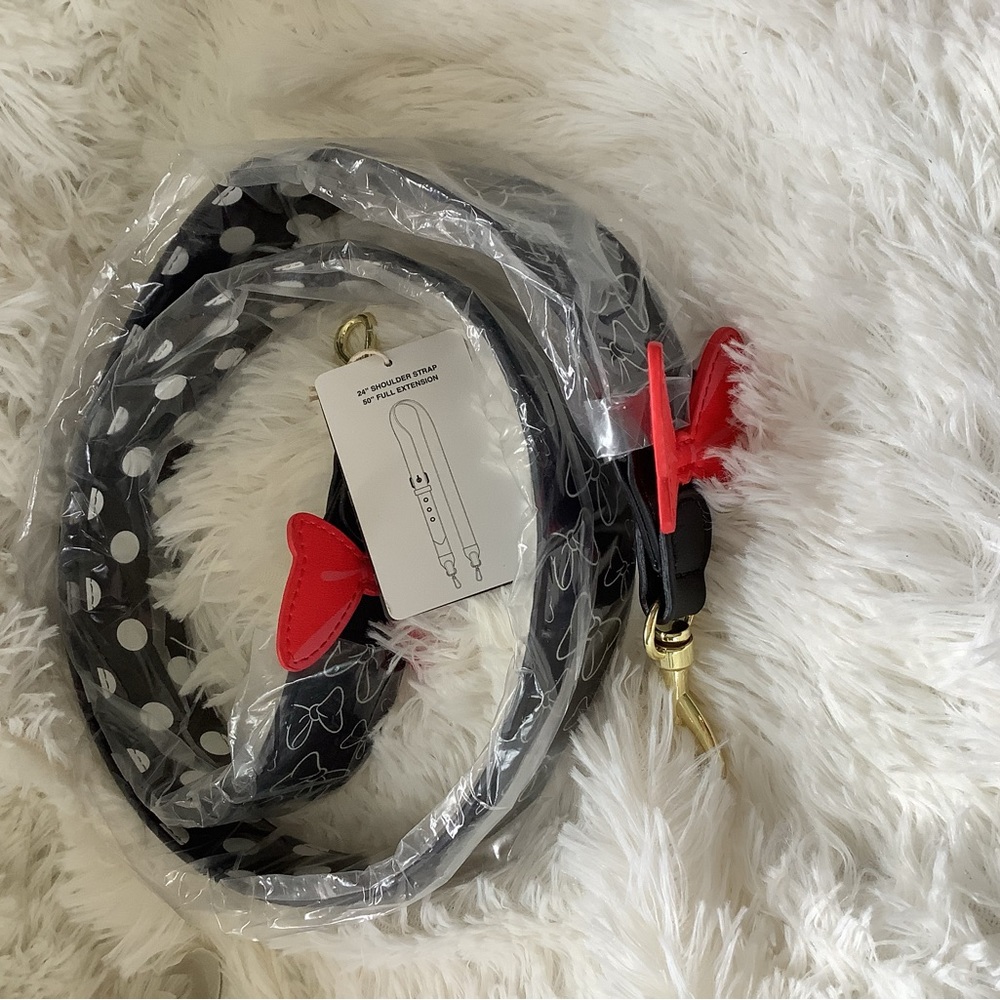 Disney Loungefly black/white Mickey purse strap